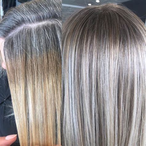 Ideas For Blending Gray Hair With Highlights And Lowlights Gray Hair Highlights Grey Hair