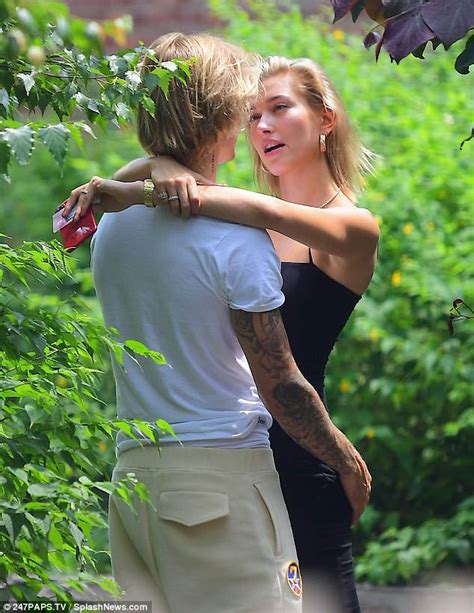 justin bieber plants kiss on hailey baldwin on romantic date daily mail online