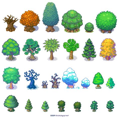Trees Trees Trees Pixel Art Background Game