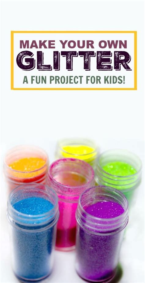 Homemade Glitter Recipe Glitter Crafts Glitter Projects