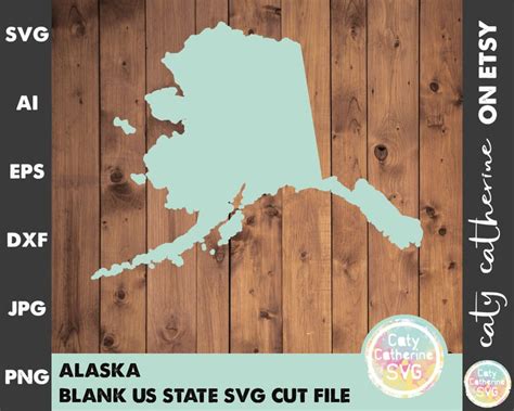 Alaska Blank Template Us State Svg Cut File Commercial Use Etsy