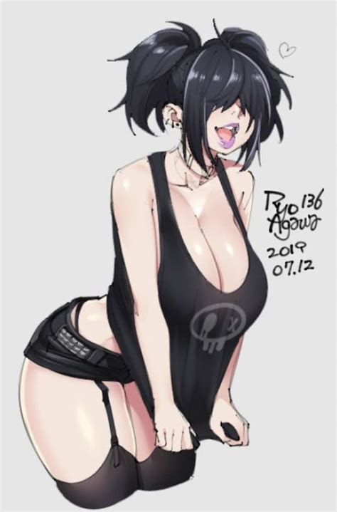 Pin By Kai On Anime Goth Anime Female Goth Characters Girl Character Design