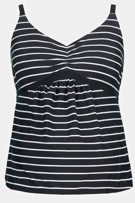 Stripe Print Bellieva Tankini Set Bikinis Tankinis Swimwear