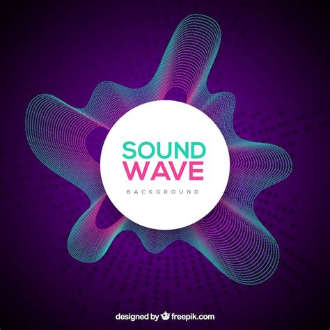 Free Vector Purple Sound Wave Background