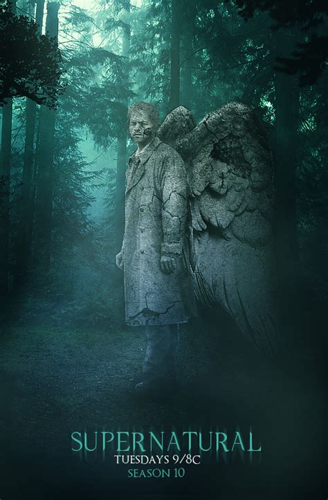 Supernatural Season 10 Poster Castiel By Bobbysidjit On Deviantart