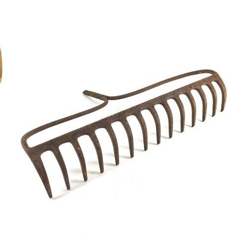 Its fingers can be removed in segments, to allow for exacting work on small boxes. Old Metal Rake Head Antique Vintage Farm Decor 15 | Etsy ...