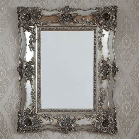 Vintage Ornate Silver Decorative Mirror By Decorative Mirrors Online