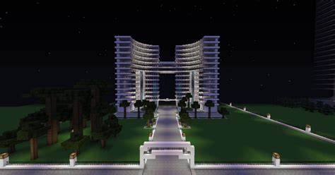 Modern Hotel White Tower By Orionn100 Minecraft Map