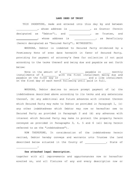 Deed Trust Form Fill Online Printable Fillable Blank Pdffiller