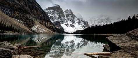 Louise Lake Mountains Canada 4k Hd Wallpaper