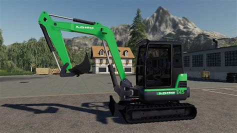 Мод Laho Mini Excavator E45 Bobcat для Farming Simulator 2019