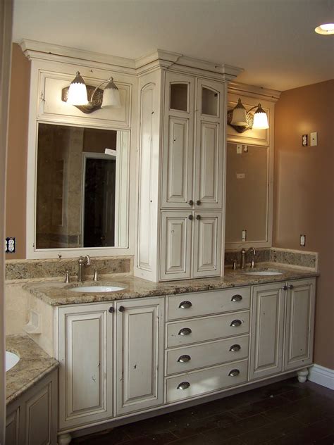 Smaller Area For Double Sinks But I Like The Storage Cabinet In