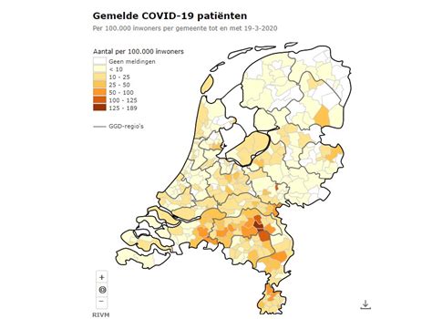 Die niederlande (im deutschen plural; Coronavirus kaart van Nederland per gemeente Informatie ...