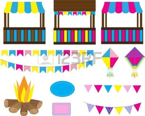 Junina Party colorful elements | Colorful party decorations, Colorful party, Party