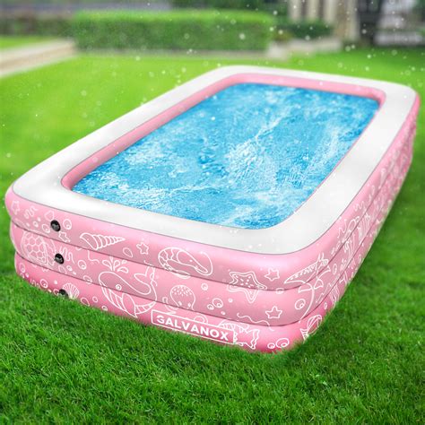 Inflatable Pool Above Ground Swimming Pool 120 X 72 X 22 Pink