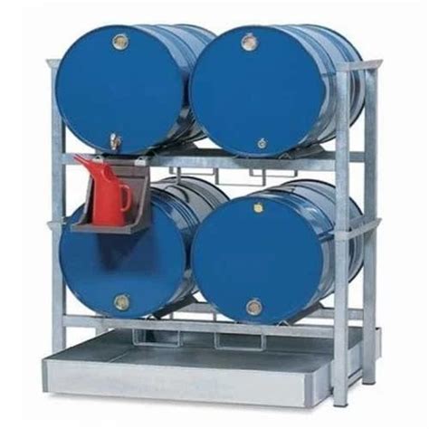 Multicolor Oil Drum Storage And Drum Pallet Capacity 500 Kg With 2 Drums Dimensionsize 1200