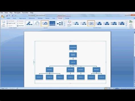 A blank ms word document will appear. How to Make Organizational Chart|Learn ms word easily ...