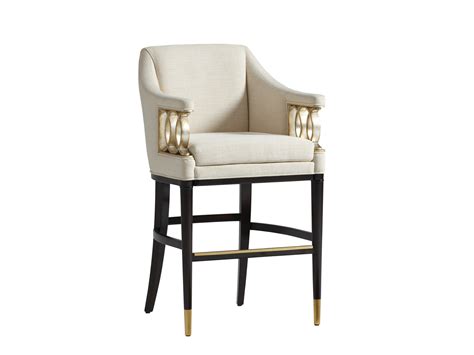 Add paint to the legs to transform the look of the stool. Hemsley Upholstered Bar Stool | Lexington Home Brands