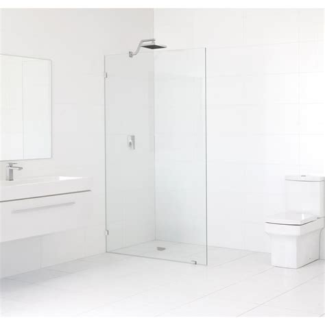 glass warehouse 35 in x 78 in frameless fixed panel shower door in chrome without handle gw