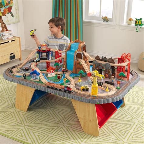 3.7 out of 5 stars with 3 ratings. KidKraft Waterfall Train Set Table 112pc Play Set Wooden ...