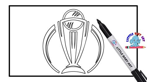 Icc World Cup 2019 World Cup Trophy Coloring Pages How To Draw Icc