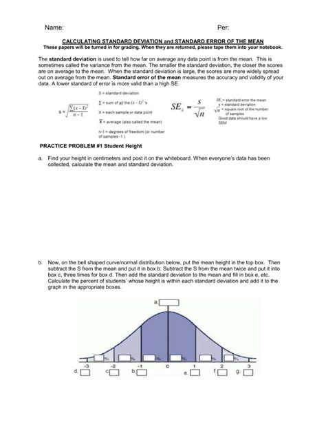 The standard deviation is a measure of how precise the average is, that is, how well the individual numbers agree with each other. Standard Deviation Worksheet With Answers Pdf — db-excel.com