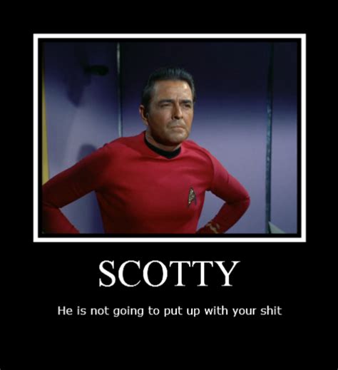 Scotty Poster By Rahal Stmin On Deviantart Star Trek Funny Star Trek