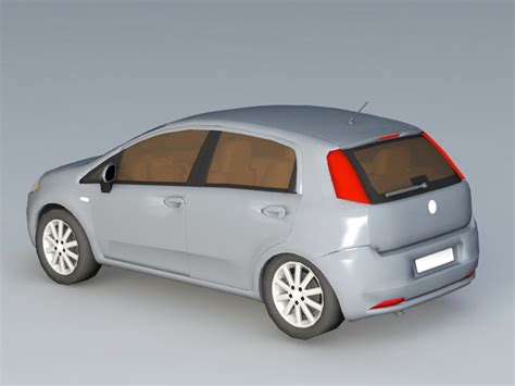 Fiat Punto 5 Door 3d Model 3ds Max Files Free Download Modeling 42070