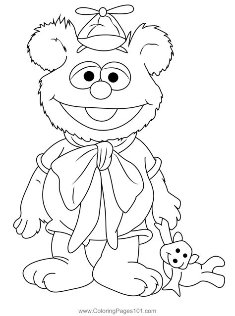 Baby Fozzie Coloring Page For Kids Free Muppet Babies Printable