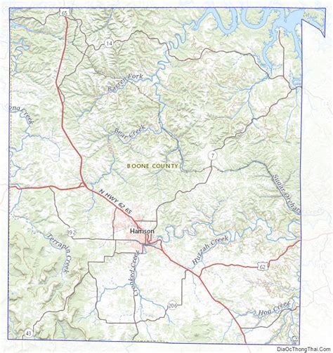 Map Of Boone County Arkansas Địa Ốc Thông Thái