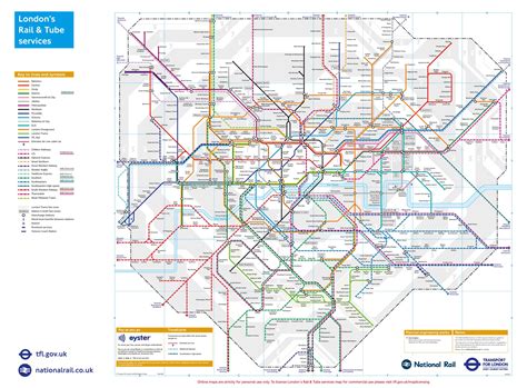 London Train Map Bahn Karte Von London England