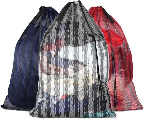 Dalykate 3 Pack Mesh Laundry Bags With Fabric Handle 24 X