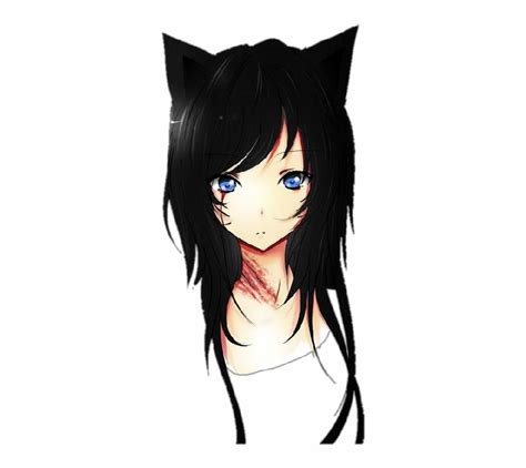 Anime Cat Girl Png Girl Neko Cat Anime Sad Blood