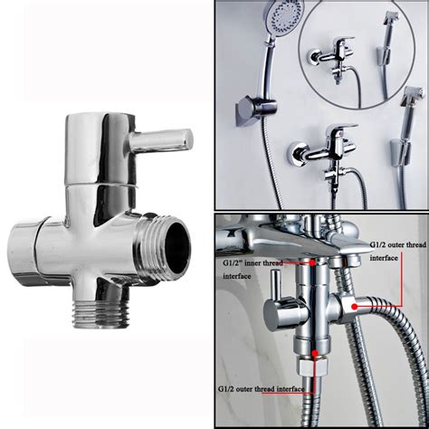 One shower shutoff valve, one roll of teflon pipe tape, and one pair of vice grip pliers. G1/2 Bathroom Angle Valve For Shower Head Water Separator ...