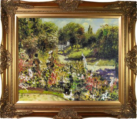 Pierre Auguste Renoir The Rose Garden At Wargemont Pre Framed