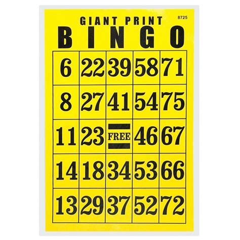 If you need 10 cards or 1,000 bingo cards, bingo baker is the only app that can handle it. Jumbo Large Print Bingo Cards ON SALE - FREE Shipping
