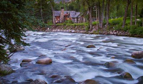 Fishing Cabin On The Banks Of The Roaring Fork River In Aspen Colorado