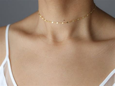 Gold Chain Choker Gold Chain Jewelry Silver Choker Gold Choker Necklace T Necklace Boho