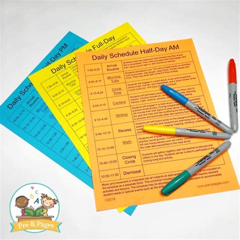 Preschool Daily Agenda And Visual Schedule