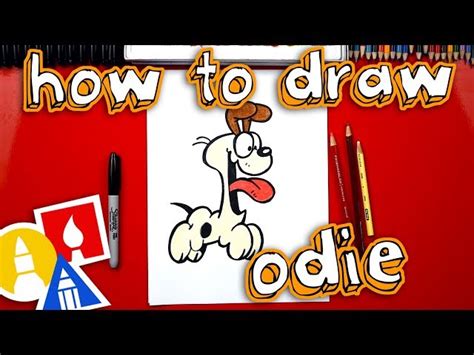 How To Draw Odie From Garfield Videos For Kids