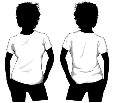 Vector Girls T Shirt Template Front And Back