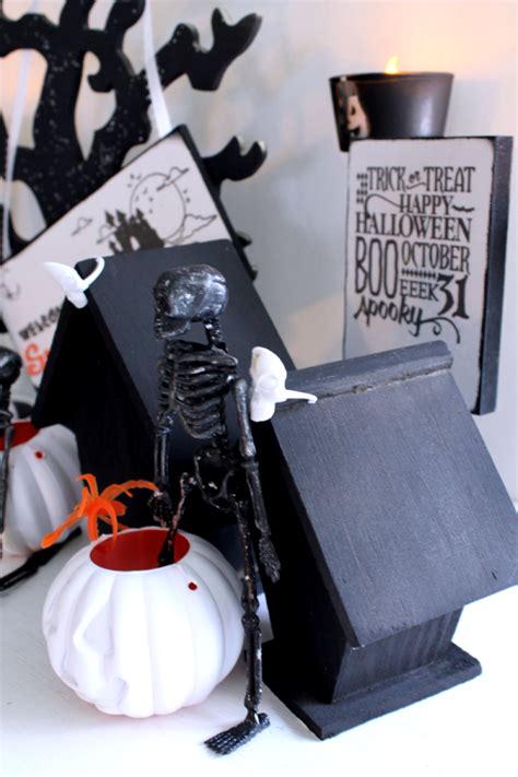 Diy Halloween Decor Create A Simple Spooky Town The Girl Creative