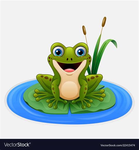 Clipart Of Frog In A Pond Clipart