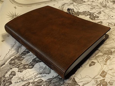 A4 Large Classic Leather Bound Journal Dark Brown Leather