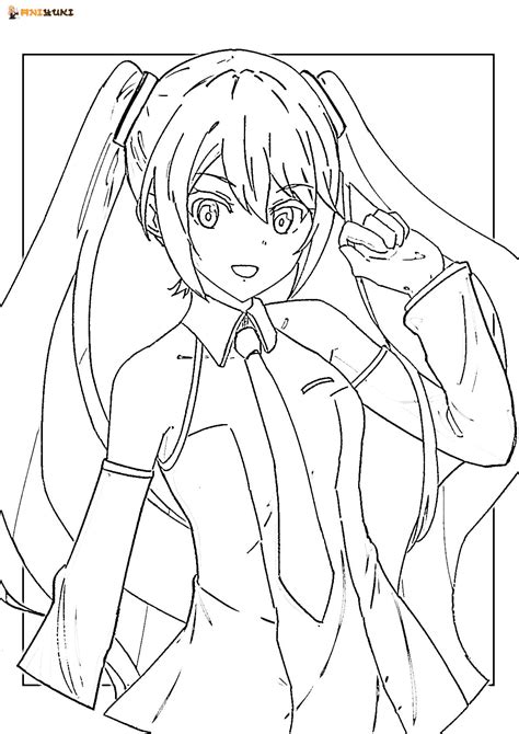 Hatsune Miku Coloring Pages Printable Coloring Pages