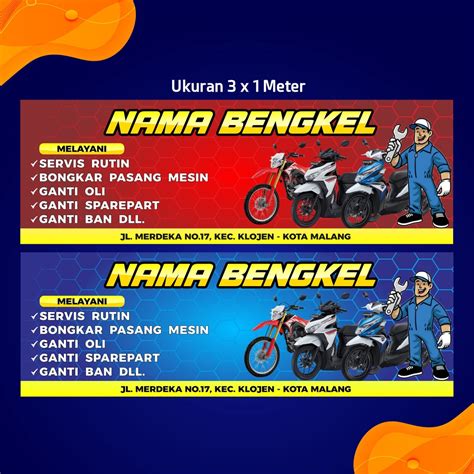 Jual Spanduk Bengkel Servis Motor Shopee Indonesia