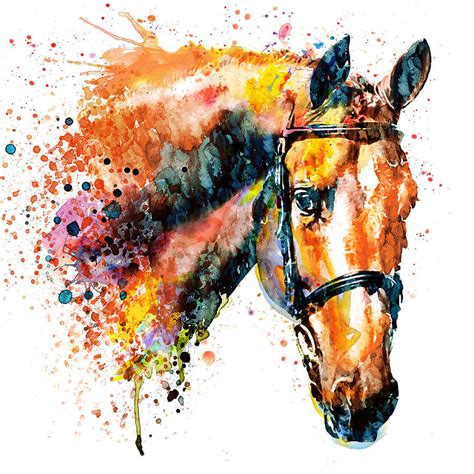 Watercolor Horse Head