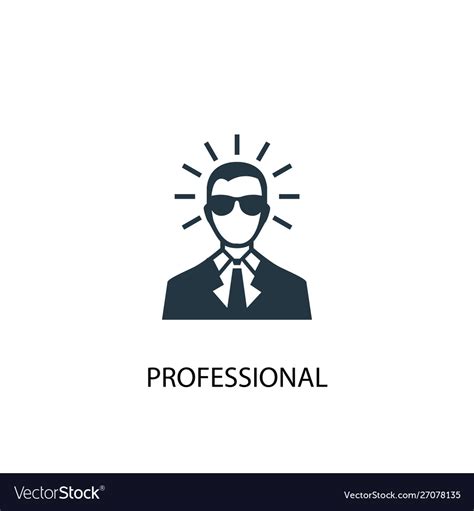 Professional Icon Simple Element Royalty Free Vector Image