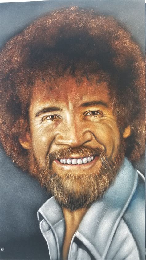 Bob Ross Portrait Joy Of Painting Original Oil Painting On Etsy