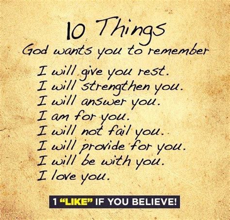 10 Things God Wants You To Remember I Will Give You Rest I Will